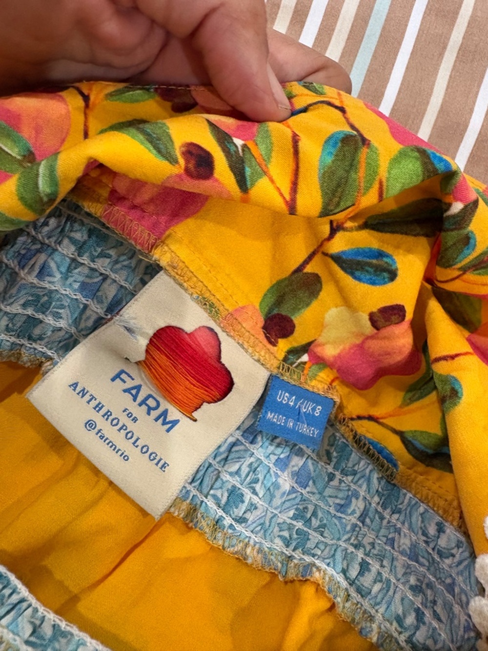 Farm Rio for Anthropologie Yellow Floral Maxi Dress | Boho Statement Dress US 4 - Picture 7 of 9